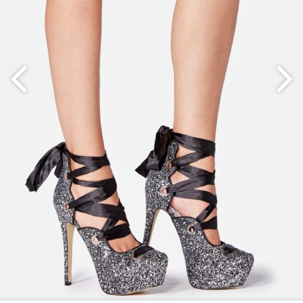 Platform glitter shoes